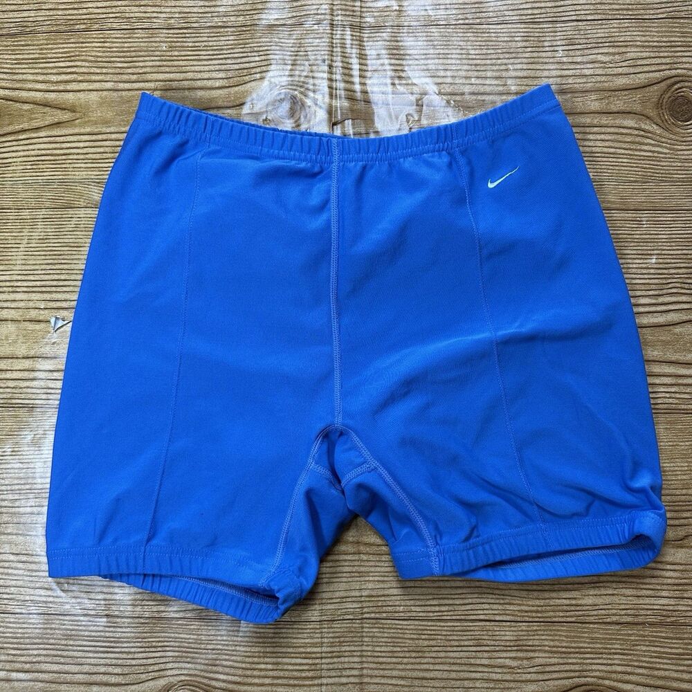 Nike Compression Shorts‎ Mens Blue Athletic Training Lined Gym Running Size S